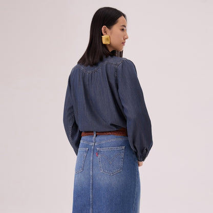  Levi's® 靛藍 Tencel 西部恤衫 | 女裝