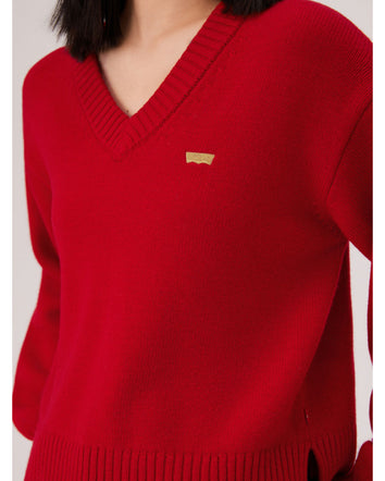 levi's® 2026 新年限定v領毛衣 | 女裝 006Q50001XS- Red  – Levi's 香港