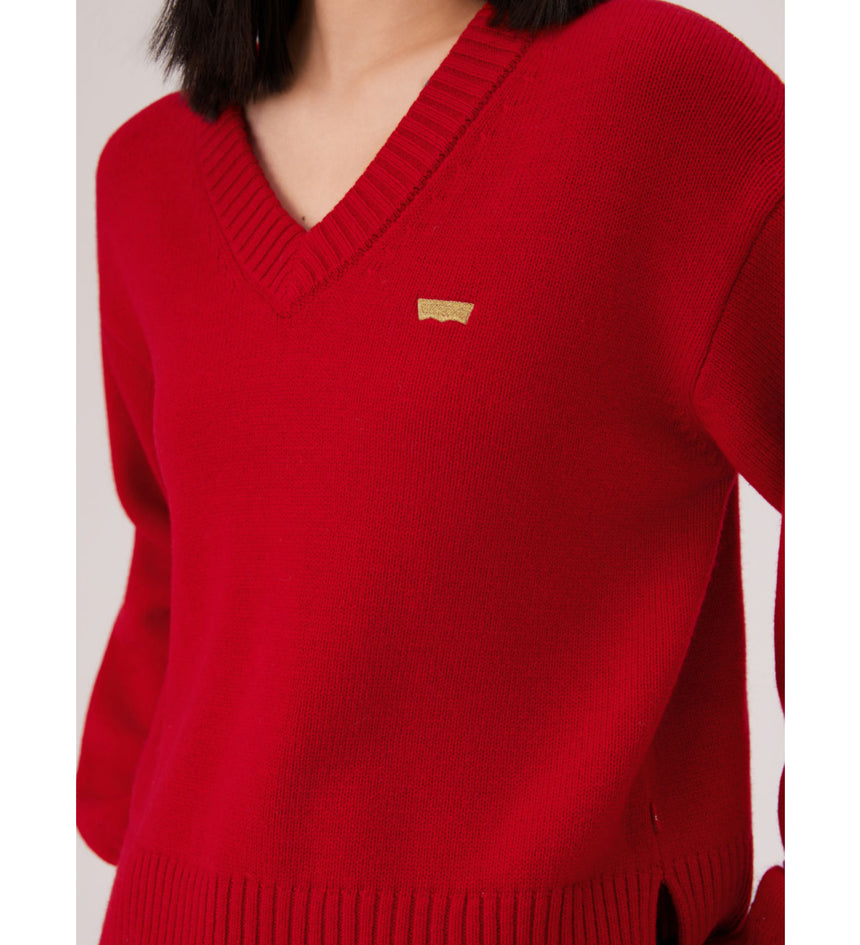 levi's® women's cny v-neck sweater 006Q50001XS- Red – Levi's Hong Kong