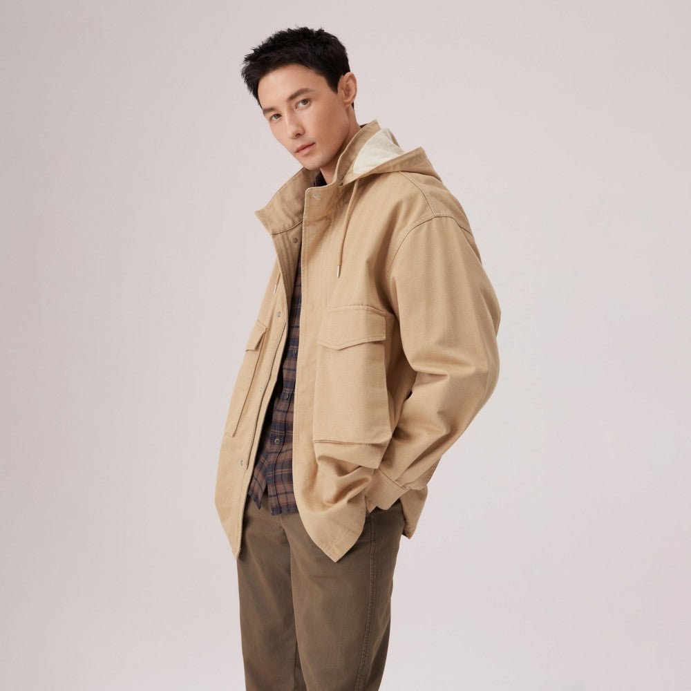  levi's® 連帽工裝外套 | 男裝   006NR0000S- Beige – Levi's 香港