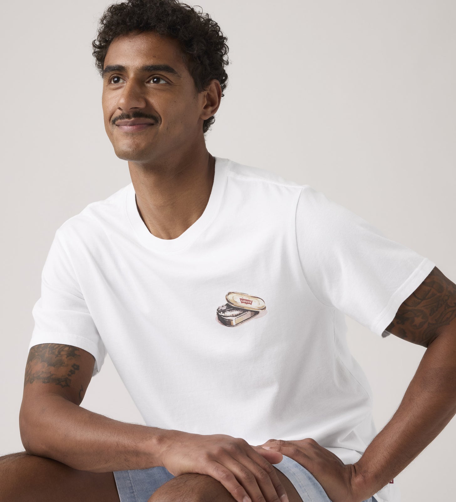 levi's® relaxed 寬鬆短袖圖案 t恤 | 男裝   161432386S- White – Levi's 香港