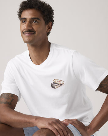 levi's® relaxed 寬鬆短袖圖案 t恤 | 男裝   161432386S- White  – Levi's 香港