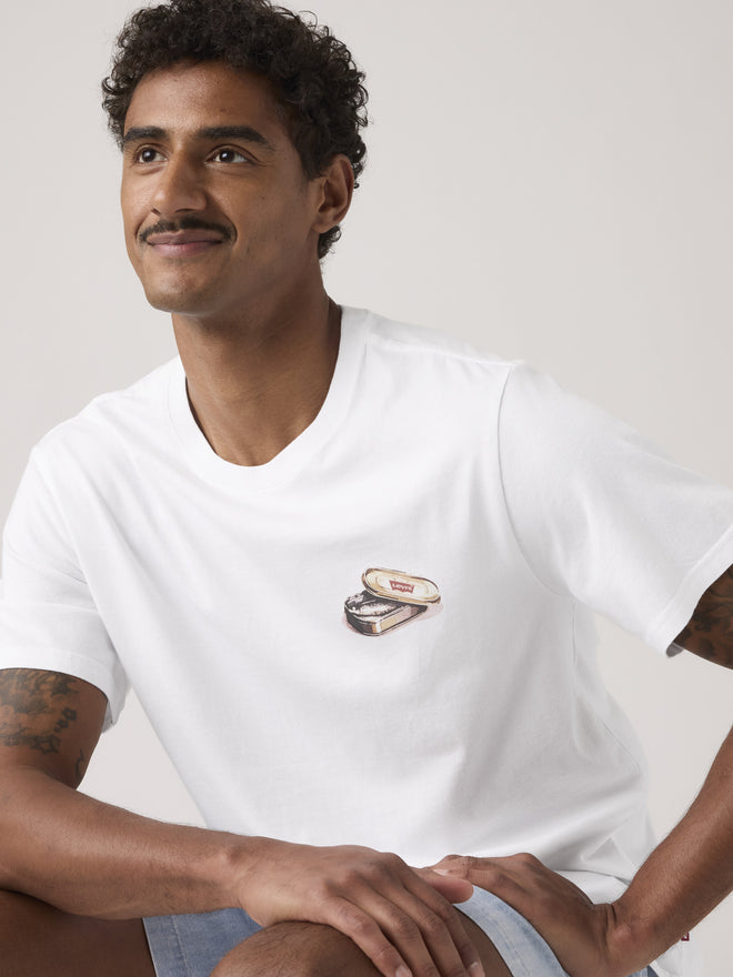 levi's® relaxed 寬鬆短袖圖案 t恤 | 男裝   161432386S- White  – Levi's 香港