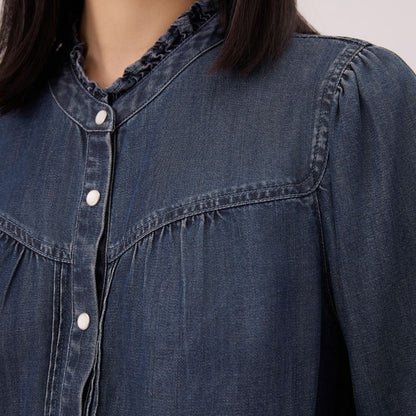  Levi's® 靛藍 Tencel 西部恤衫 | 女裝
