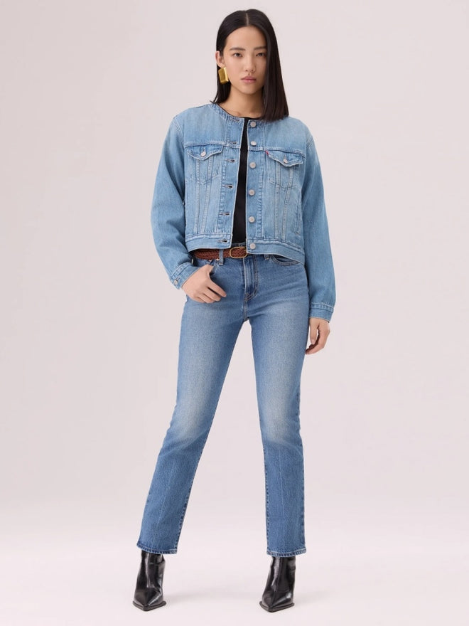 levi's® collarless boxy trucker jacket 006Q90001XXS- Indigo  – Levi's Hong Kong