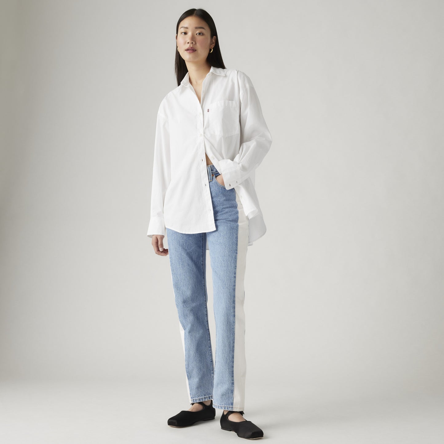 Levi's® For Paris 女士拼色501®經典直腳牛仔褲