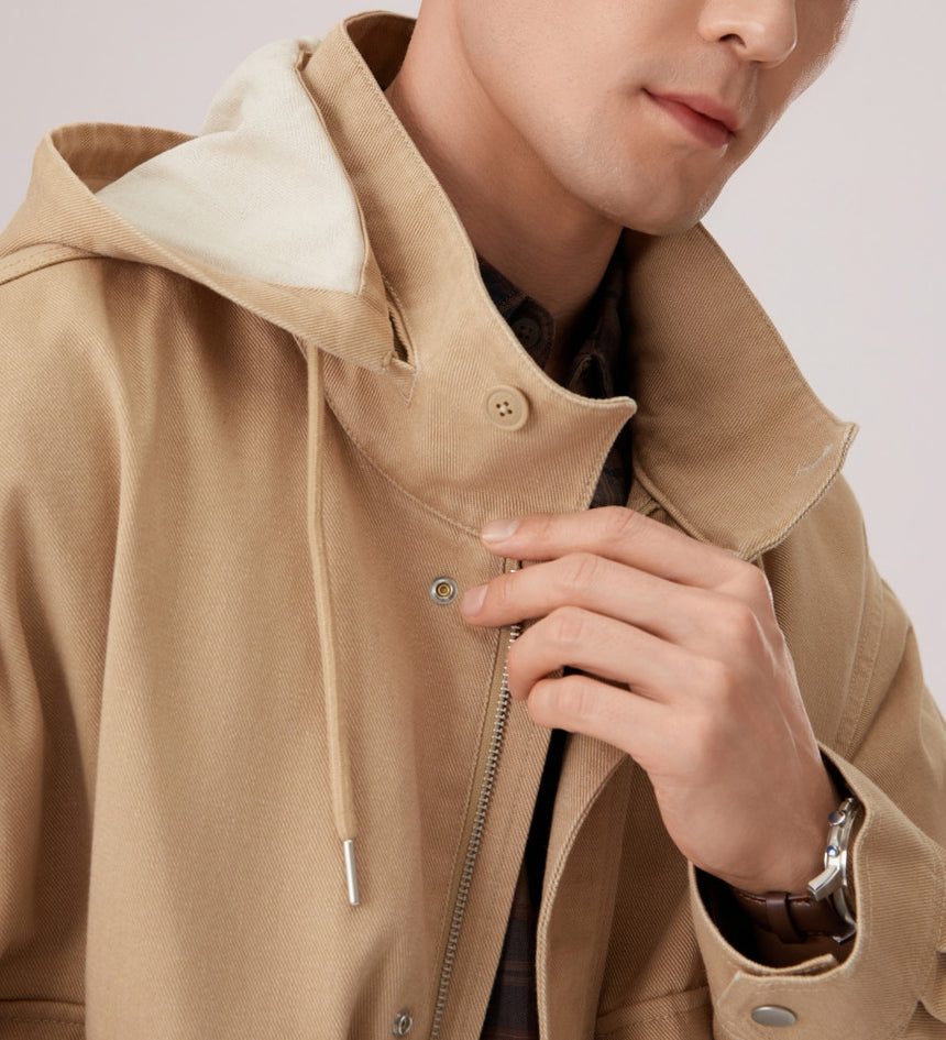 levi's® americana hood relaxed unlined jacket 006NR0000S- Beige – Levi's Hong Kong