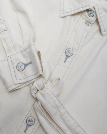 levis red 工裝手稿風復刻再造 女款 牛仔襯衫外套  / oversize寬鬆版型 / 豆腐白 / 寒麻纖維 | 女裝 A01560000S- Morning Shift 2  – Levi's 香港