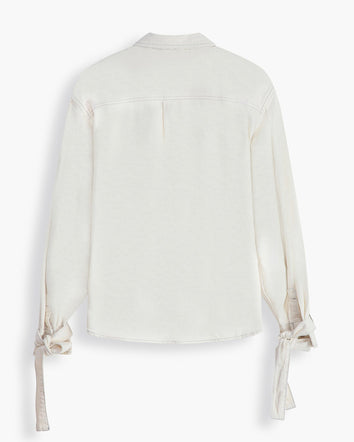 levis red 工裝手稿風復刻再造 女款 牛仔襯衫外套  / oversize寬鬆版型 / 豆腐白 / 寒麻纖維 | 女裝 A01560000S- Morning Shift 2  – Levi's 香港