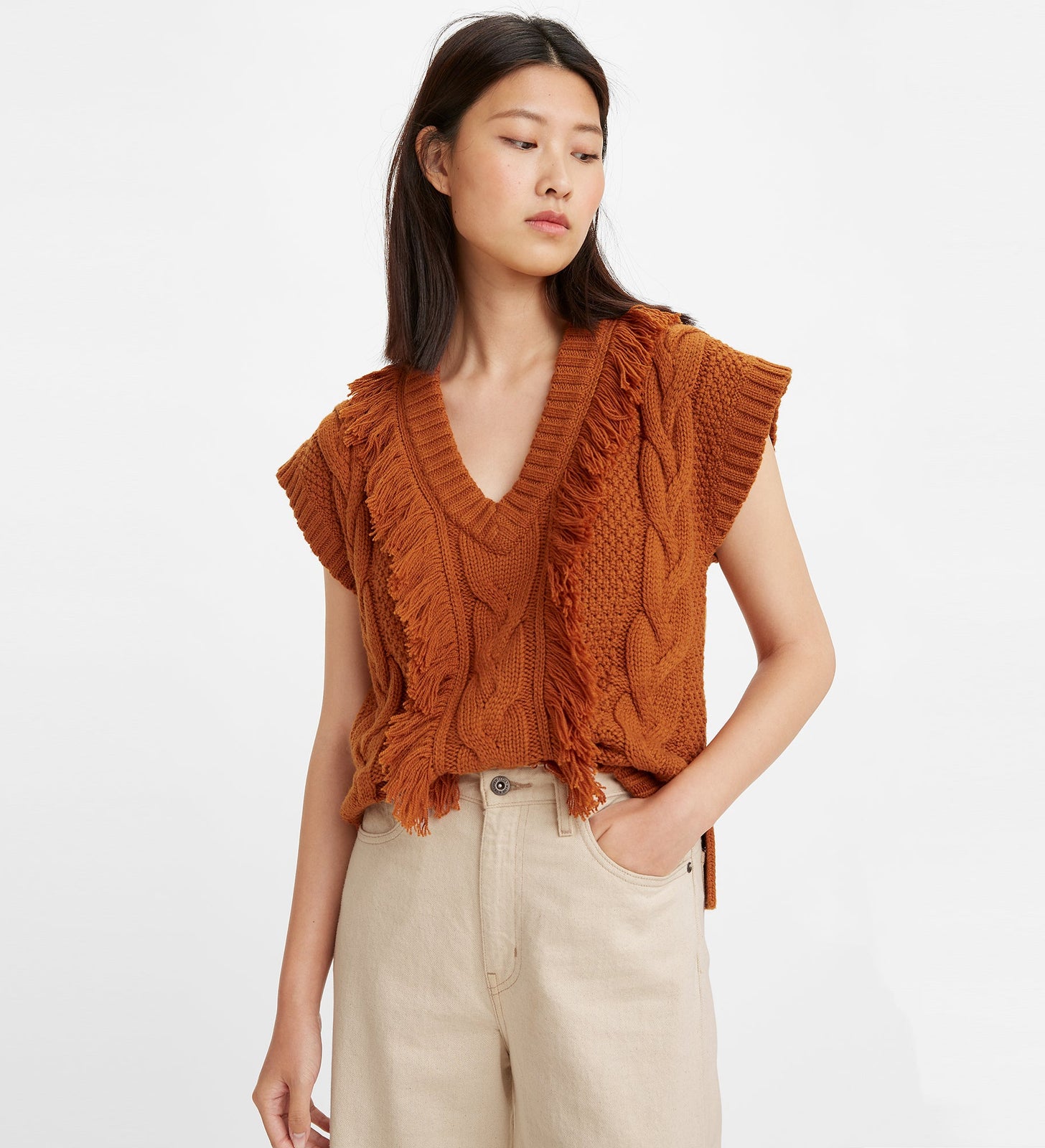 levi's® made & crafted®針織背心 | 女裝 A03130000XXS- Brown – Levi's 香港