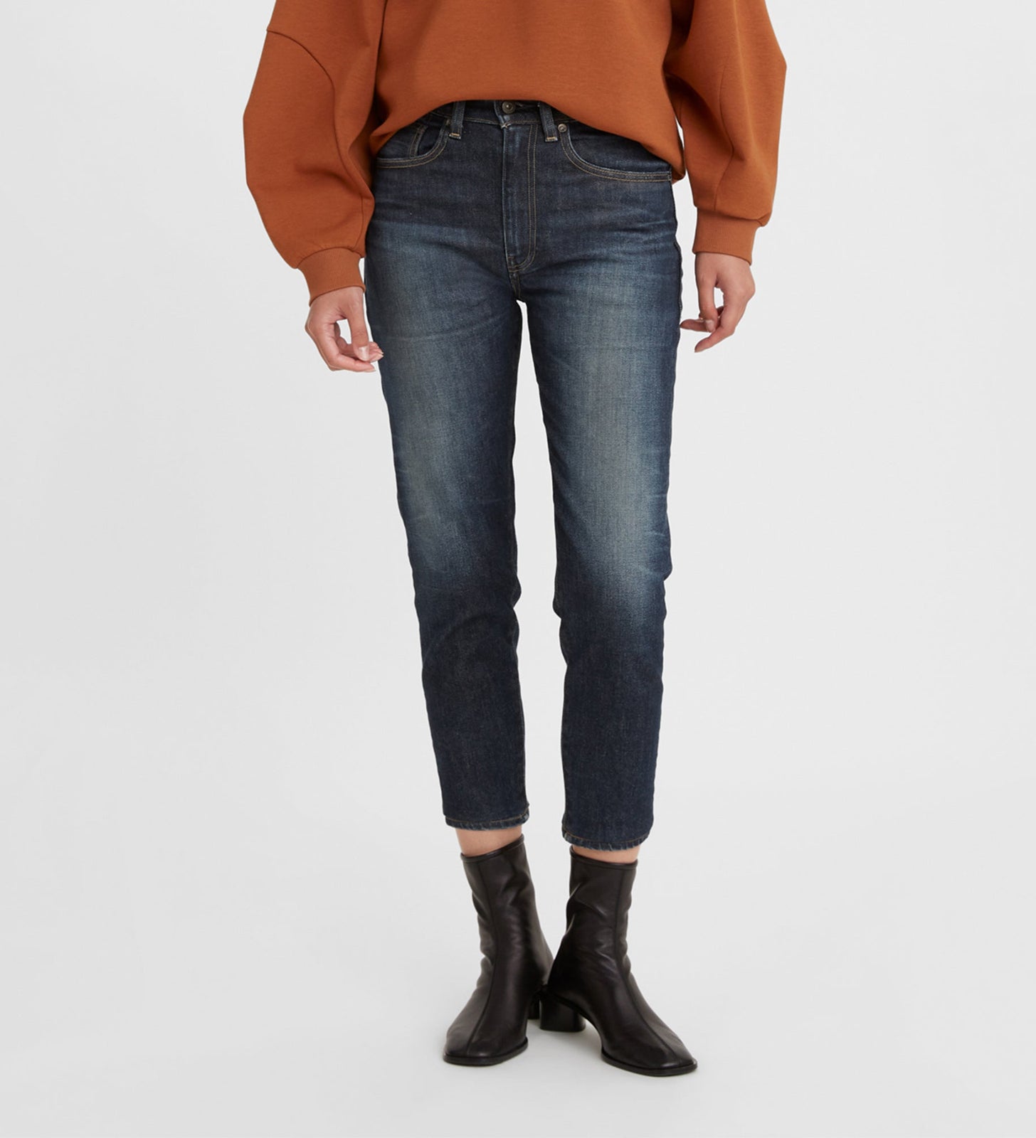 levi's® made & crafted® 高腰boyfriend 男友風牛仔褲 | 女裝 A057500002427 Dark Indigo – Levi's 香港