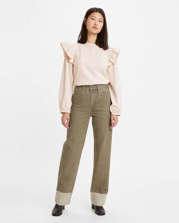 levi's® made & crafted®高腰直腳牛仔褲 | 女裝 A0576000123- Green  – Levi's 香港