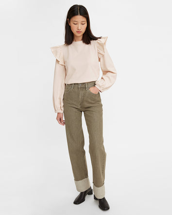 levi's® made & crafted®高腰直腳牛仔褲 | 女裝 A0576000123- Green  – Levi's 香港