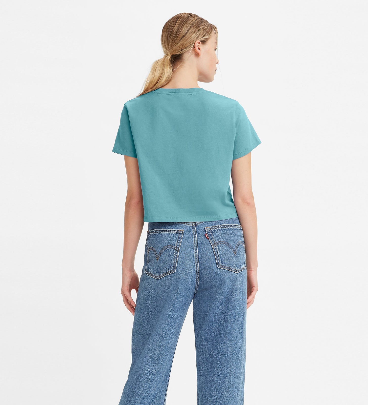 levi's® jordie logo 短身 t-shirt | 女裝 A07850031XXS- 90S STAR LEVIs ANGEL BLUE – Levi's 香港