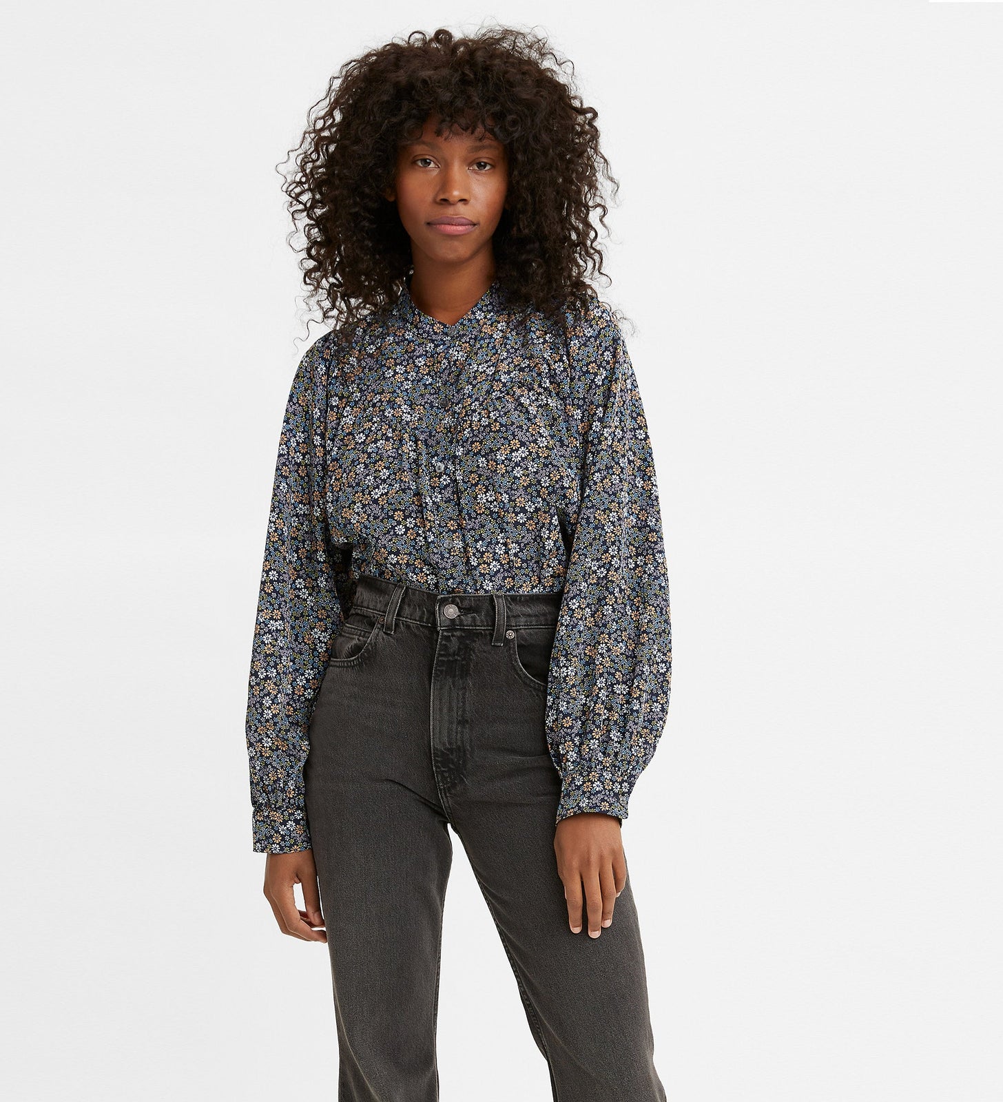 levi's®花花圖案長袖襯衣 | 女裝 A09160001XS- Gemma Floral Peacoat – Levi's 香港