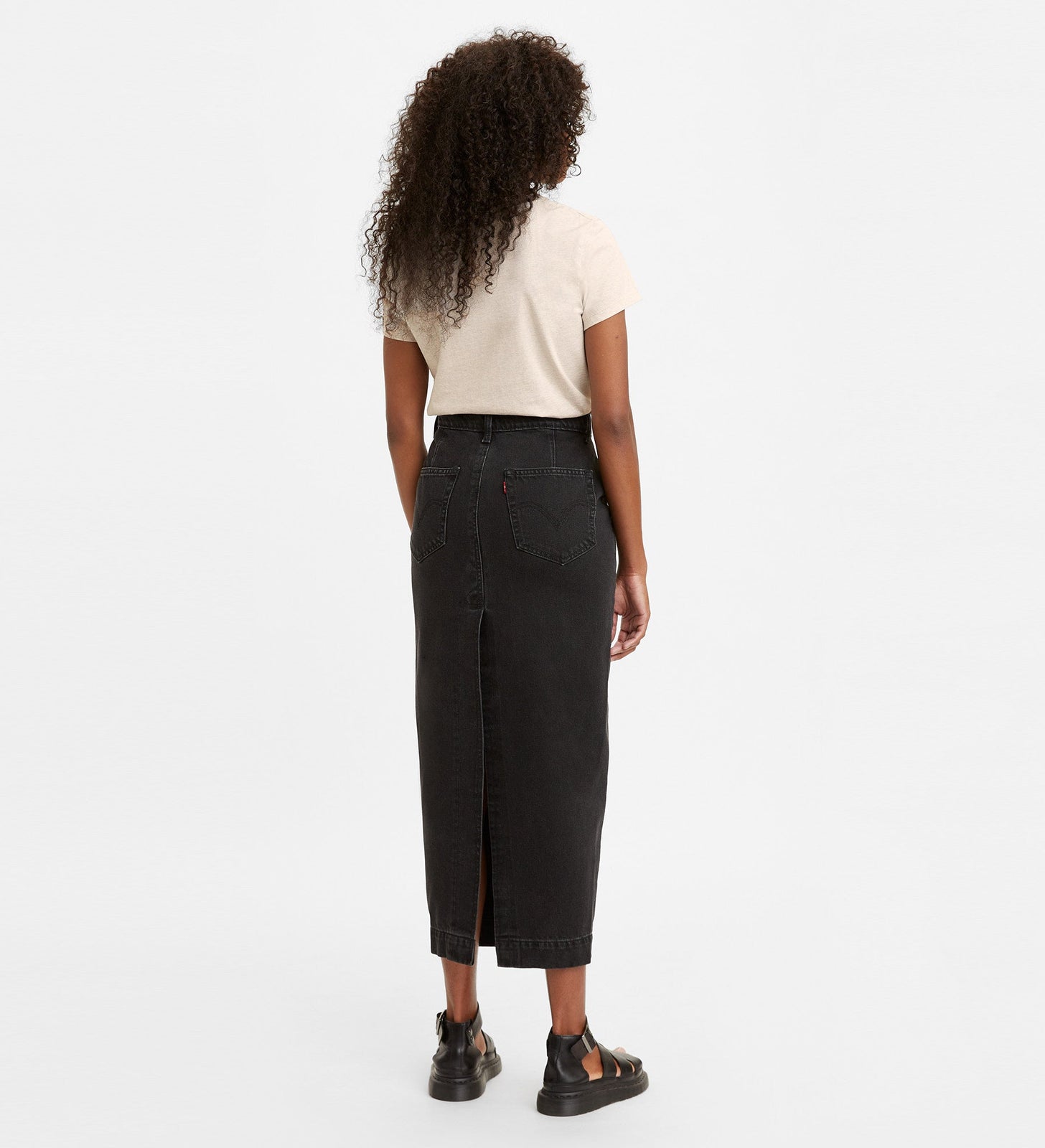 levi's® wellthread® 永續時裝系列balloon燈籠牛仔長裙 | 女裝 A1004000024- Black – Levi's 香港