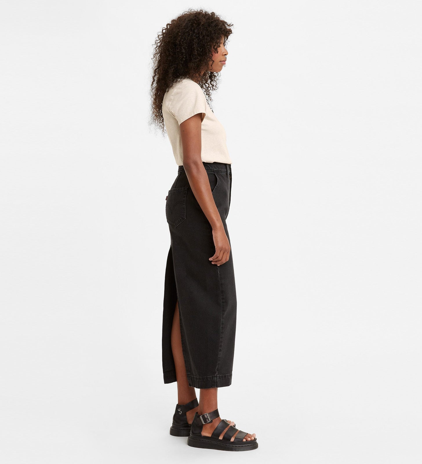 levi's® wellthread® 永續時裝系列balloon燈籠牛仔長裙 | 女裝 A1004000024- Black – Levi's 香港
