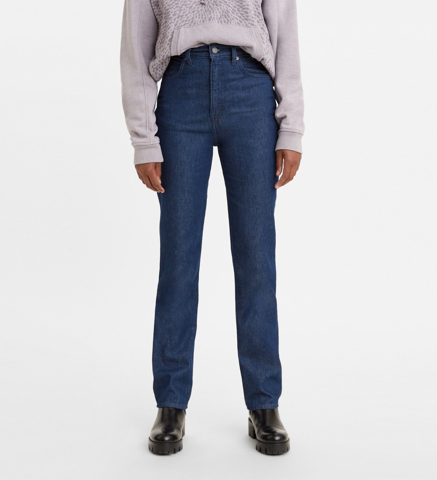 levi's® wellthread® 永續時裝系列 70s 高腰直腳牛仔褲 | 女裝 A112400012429 Dark Indigo – Levi's 香港