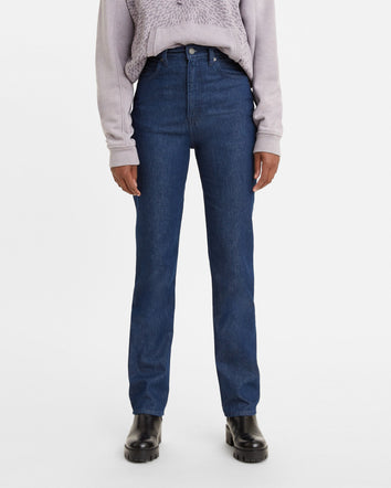 levi's® wellthread® 永續時裝系列 70s 高腰直腳牛仔褲 | 女裝 A112400012429 Dark Indigo  – Levi's 香港