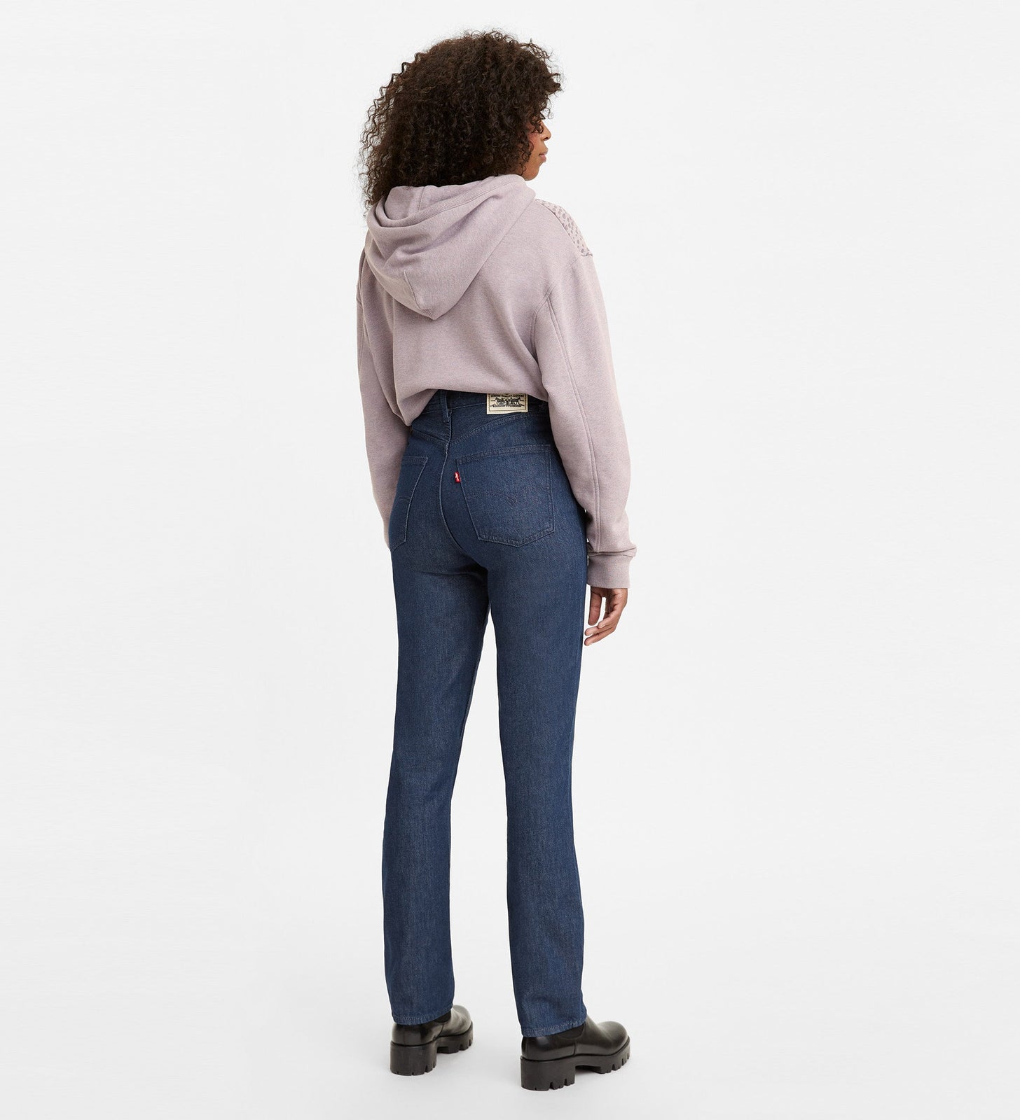 levi's® wellthread® 永續時裝系列 70s 高腰直腳牛仔褲 | 女裝 A112400012429 Dark Indigo – Levi's 香港