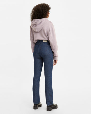 levi's® wellthread® 永續時裝系列 70s 高腰直腳牛仔褲 | 女裝 A112400012429 Dark Indigo  – Levi's 香港