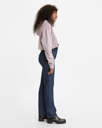levi's® wellthread® 永續時裝系列 70s 高腰直腳牛仔褲 | 女裝 A112400012429 Dark Indigo  – Levi's 香港