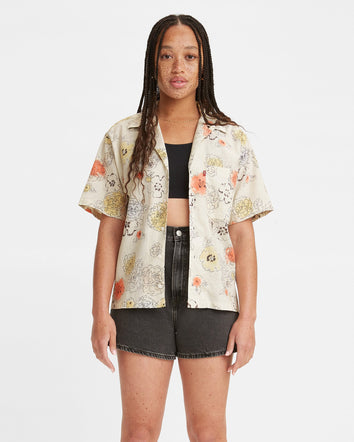 levi's® women's emmy camp collar shirt A18790001XS- Sugar Swizzle Print  – Levi's Hong Kong