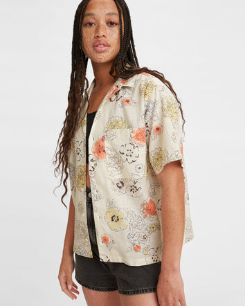 levi's® women's emmy camp collar shirt A18790001XS- Sugar Swizzle Print  – Levi's Hong Kong
