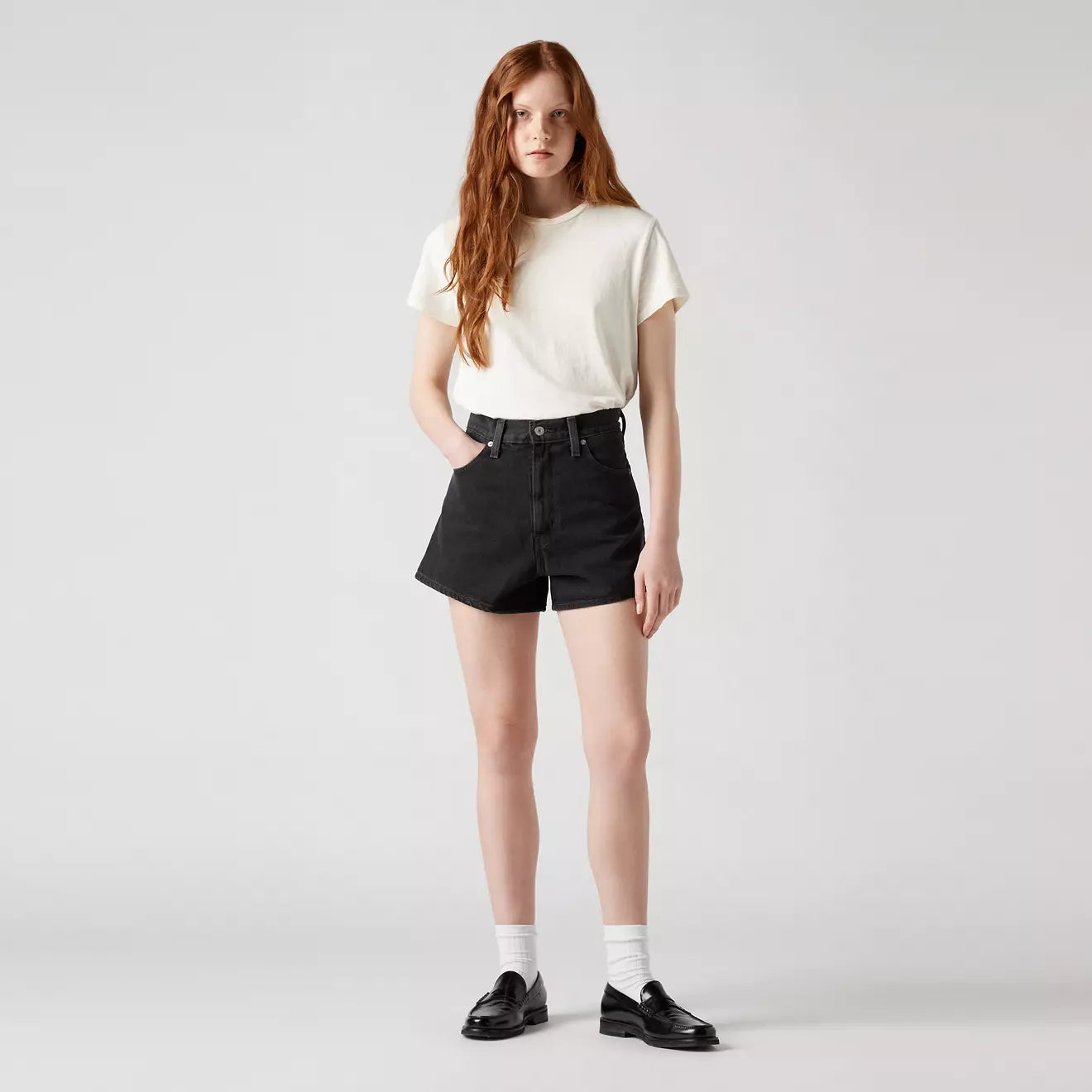 levi's® women's high-waisted mom shorts A1965000025- Black – Levi's Hong Kong