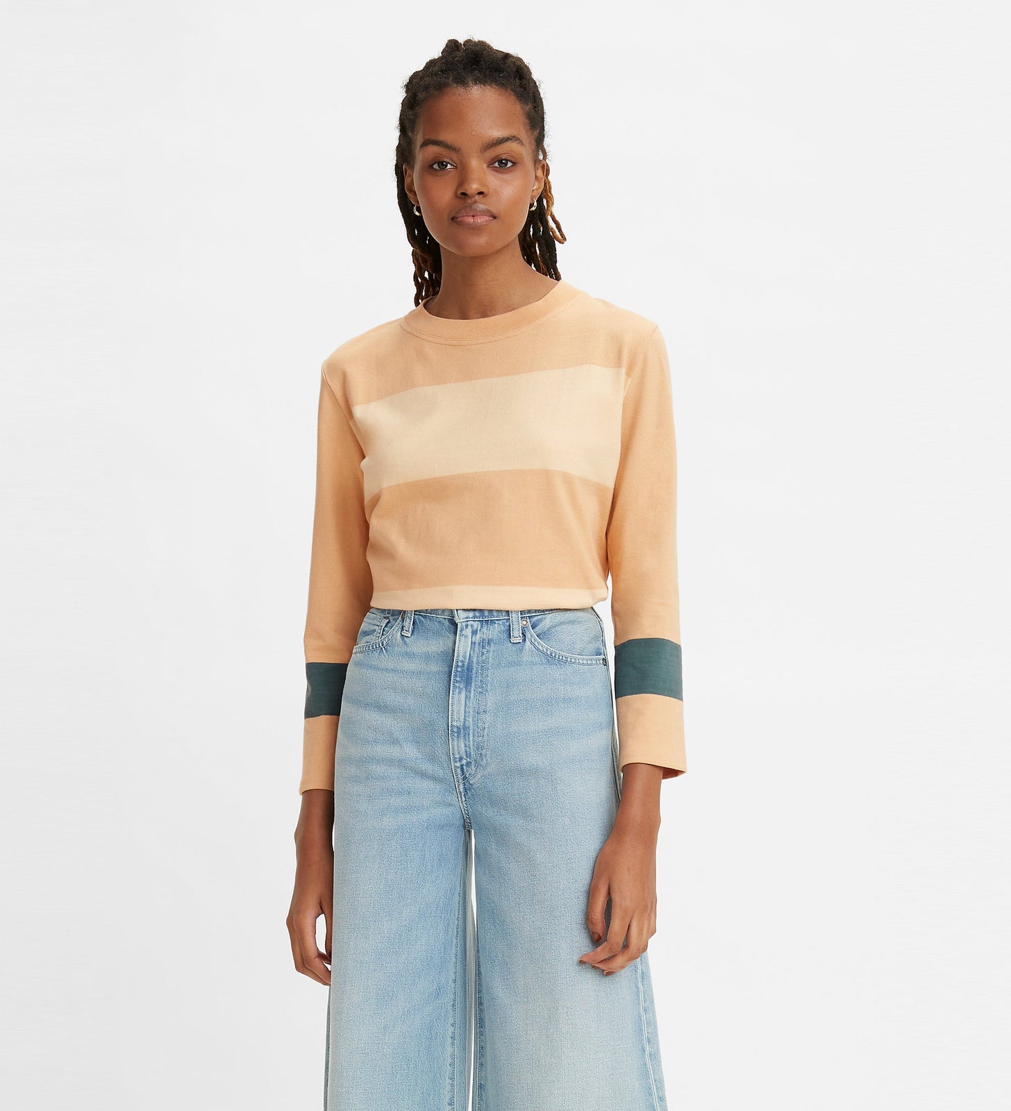levi's® made & crafted® 特式手袖 tee | 女裝 A20950001XXS- Warm Wide Stripe Porcini – Levi's 香港