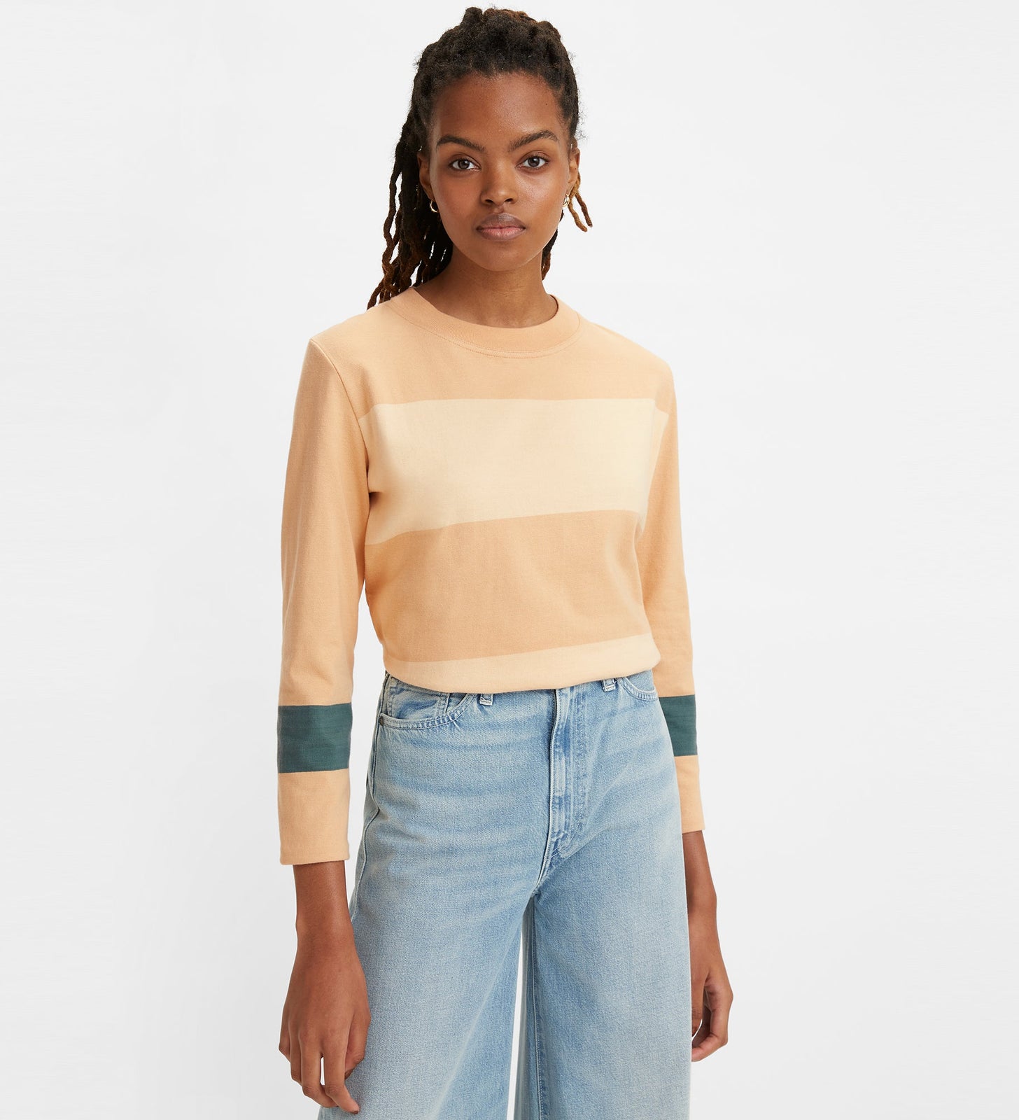 levi's® made & crafted® 特式手袖 tee | 女裝 A20950001XXS- Warm Wide Stripe Porcini – Levi's 香港