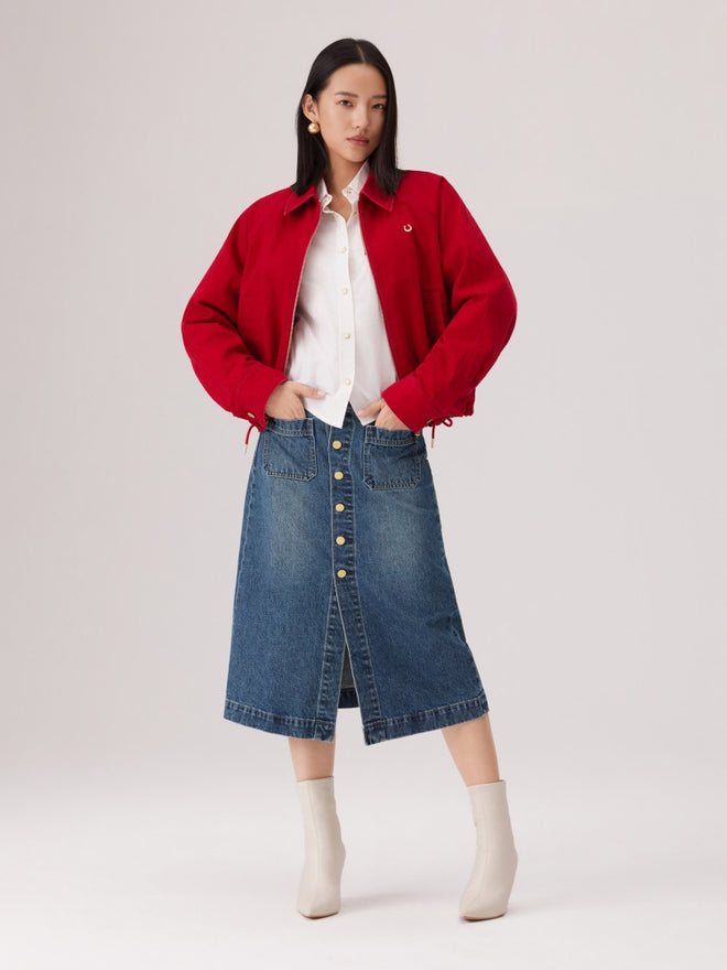 levi's® women's button-front denim skirt 006JO000127- Indigo  – Levi's Hong Kong