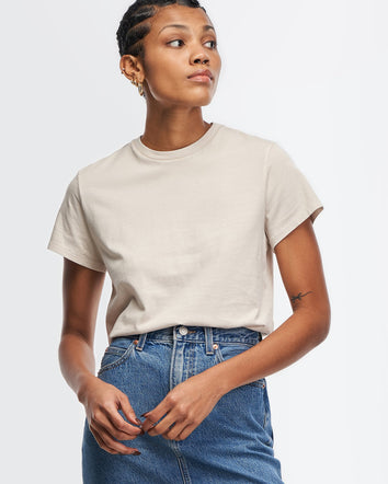 levi's® wellthread® women's classic fit t-shirt A22540001XS- Chamomile Seed  – Levi's Hong Kong