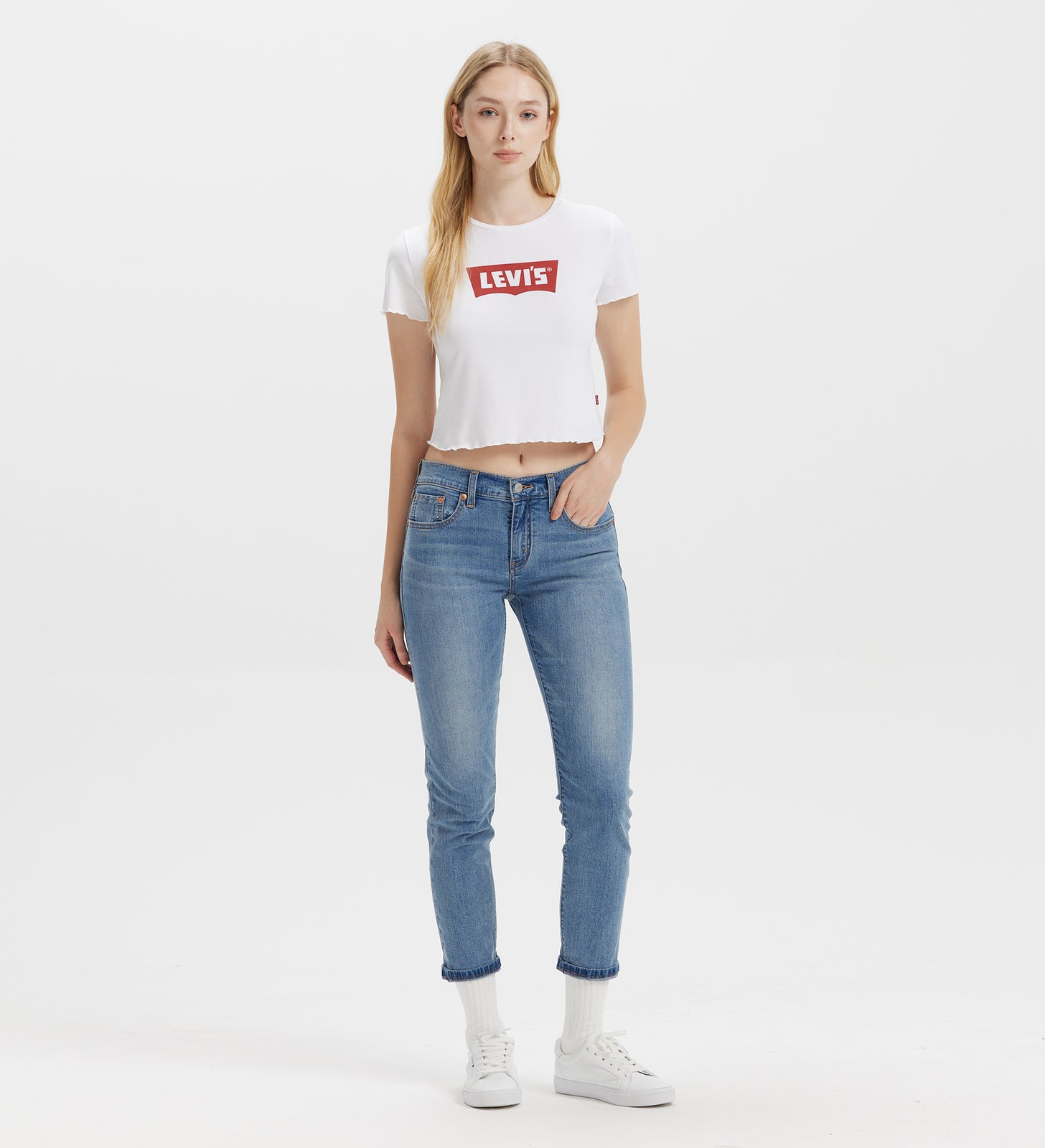 levi’s® baggy dad 中腰寬鬆直筒  performance cool 牛仔褲  | 女裝 A349400832330 Indigo – Levi's 香港