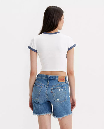 levi's® ringer 圖案迷你t恤 | 女裝 A35230080M- White  – Levi's 香港