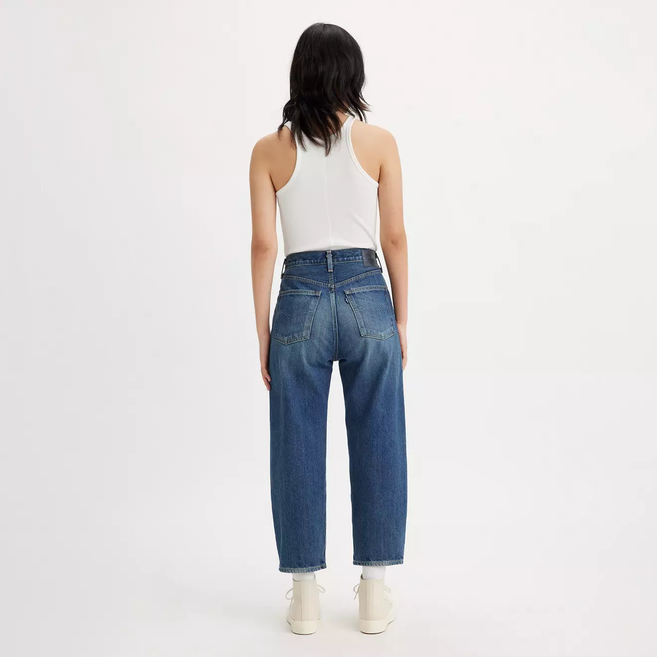 Levi's® 日本製BARREL高腰寬鬆錐型牛仔褲 | 女裝