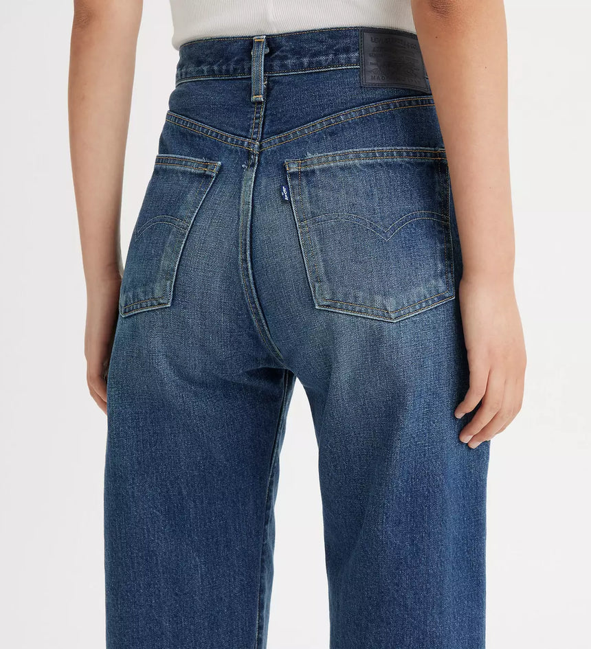 levi's® 日本製barrel高腰寬鬆錐型牛仔褲 | 女裝 A5889000124- Medium Indigo – Levi's 香港