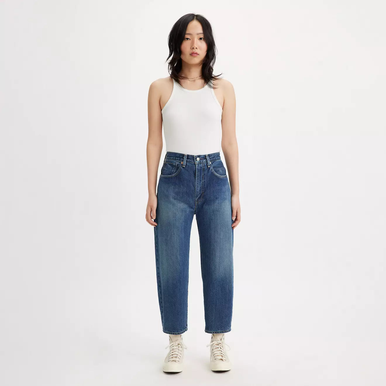 levi's® women's made in japan barrel jeans A5889000124- Medium Indigo – Levi's Hong Kong