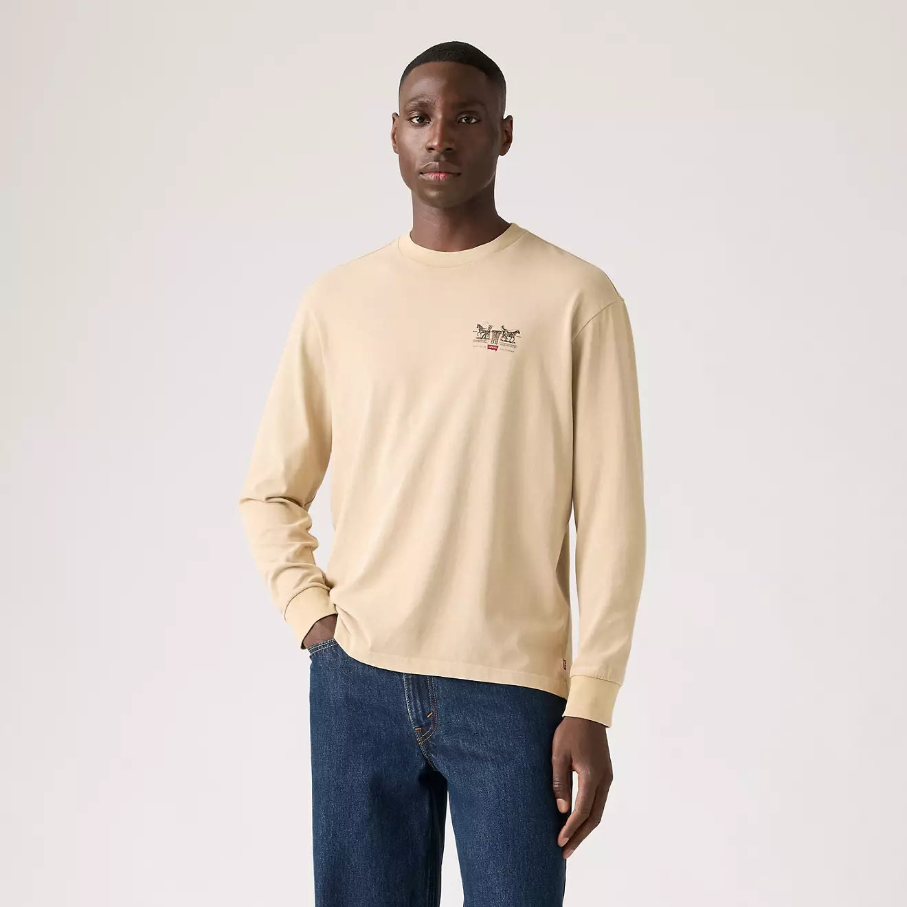 levi's® men's long-sleeve graphic authentic t-shirt A61450054XS- Archival 2Hp 2 White Pepper - Neutral – Levi's Hong Kong