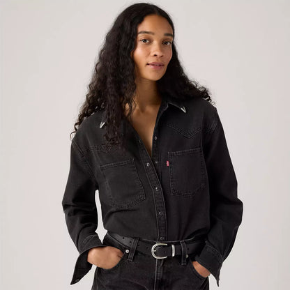 Levi's® Teodora 西部襯衫 | 女裝 - Black | Levi's HK