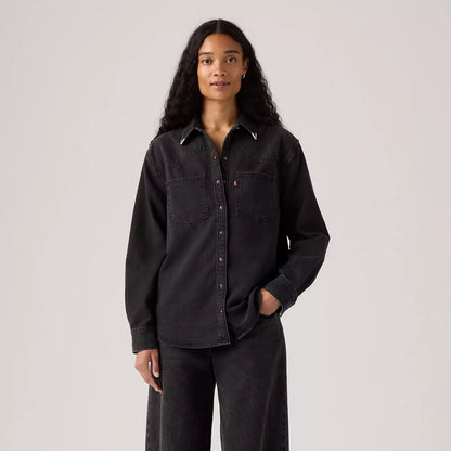 Levi's® Teodora 西部襯衫 | 女裝 - Black | Levi's HK
