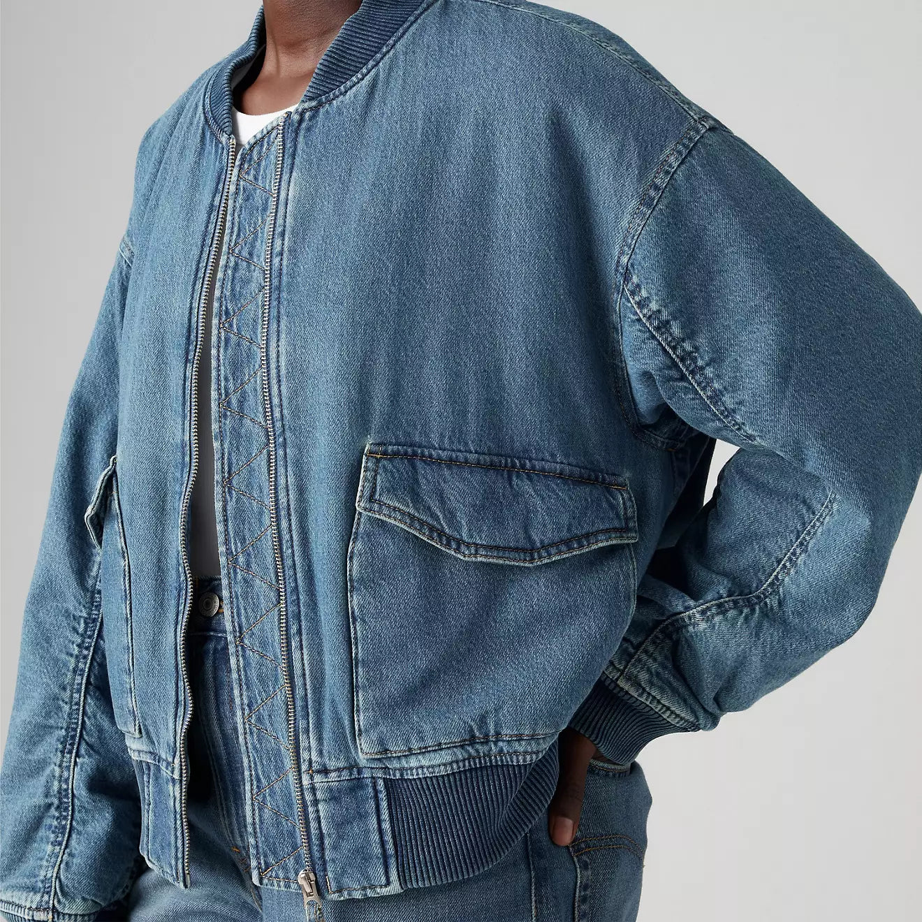 levi's® women's andy tech jacket A72620009XS- Medium Indigo – Levi's Hong Kong