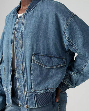 levi's® andy tech 外套|女裝 A72620009XS- Medium Indigo  – Levi's 香港