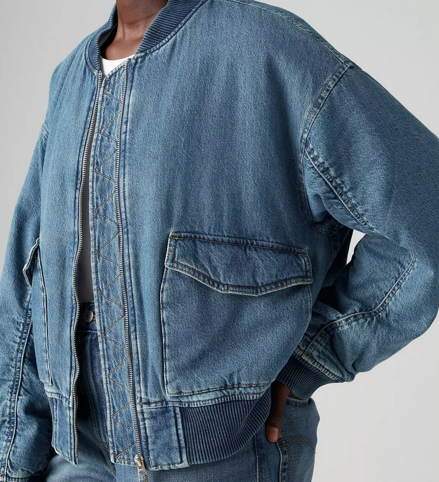 levi's® andy tech 外套|女裝 A72620009XS- Medium Indigo – Levi's 香港