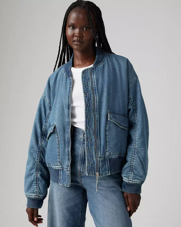 levi's® andy tech 外套|女裝 A72620009XS- Medium Indigo  – Levi's 香港