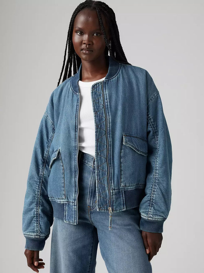 levi's® andy tech 外套|女裝 A72620009XS- Medium Indigo  – Levi's 香港