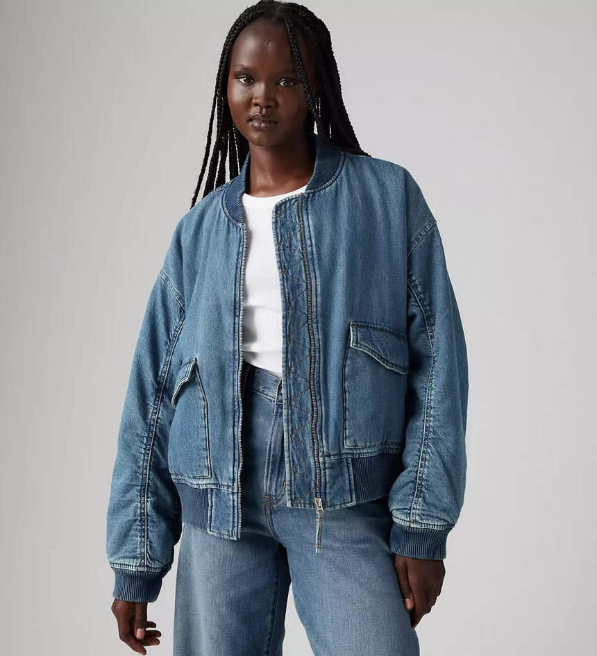 levi's® andy tech 外套|女裝 A72620009XS- Medium Indigo – Levi's 香港