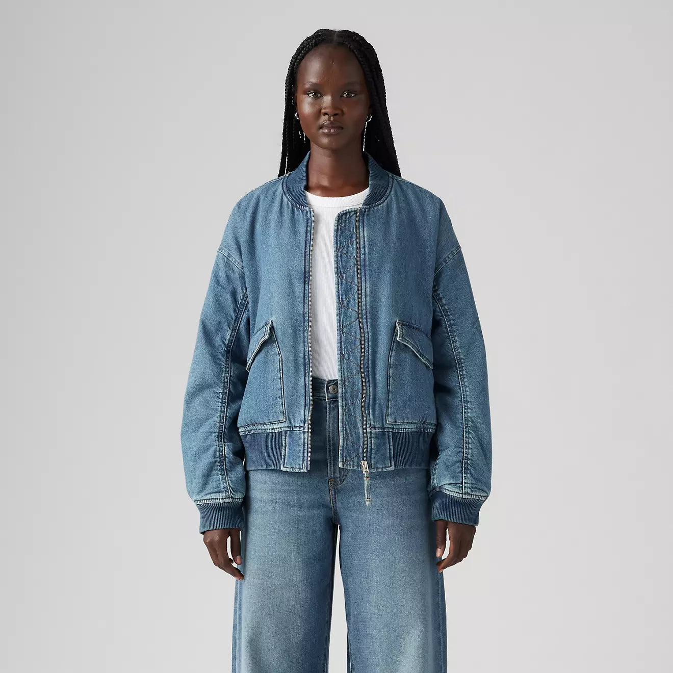levi's® women's andy tech jacket A72620009XS- Medium Indigo – Levi's Hong Kong