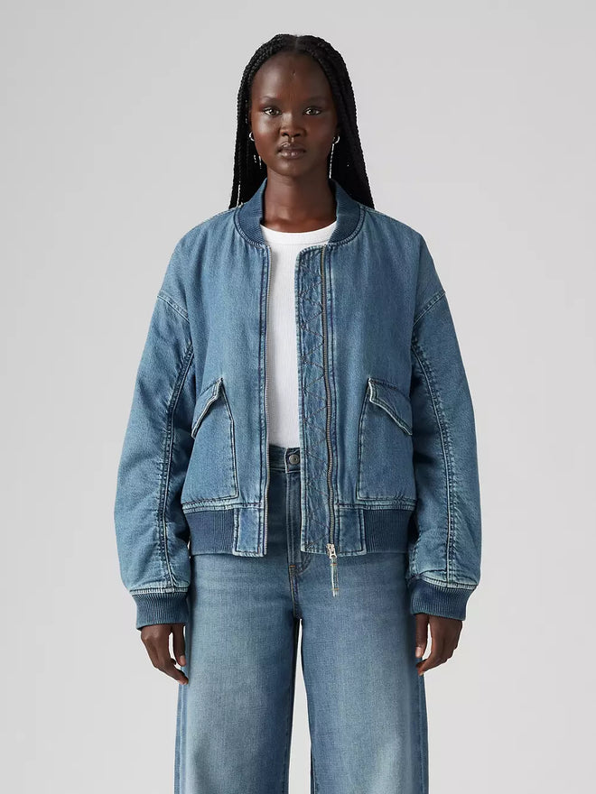 levi's® andy tech 外套|女裝 A72620009XS- Medium Indigo  – Levi's 香港