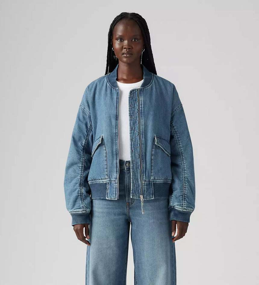 levi's® andy tech 外套|女裝 A72620009XS- Medium Indigo – Levi's 香港